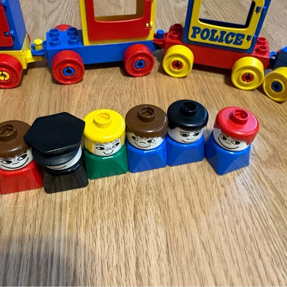 Vintage Lot of Lego Duplo Train Car Cart Collection Figures People